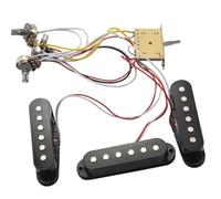 Kit per cablaggio per chitarra Cablaggio Per Pickup Per Chitarra Elettrica Interruttore A 5 Vie Precablato Pickup SSS Per Chitarra Elettrica ST Copertura Pulsante Nera