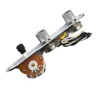 Kit per cablaggio per chitarra Chitarra Elettrica Precablata Piastra Di Controllo Cablaggio Interruttore/500K Albero In Ottone Potenziometri Con Filo In Tessuto Cerato Parti Di Chitarra