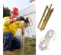Kit per campionamento Olio dal Fondo Serbatoio, Contenitore di campionamento in Rame da 500 ml per autocisterne con Corda da 15 m, Bottiglia per la Raccolta di liquidi per un'analisi e Un ca