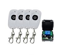 Kit per Cancelli 315mhz / 433mhz. DC12V 1CH RF. Interruttore di telecomando wireless Apriporta 5 Trasmettitori con ricevitore for blocco della porta(4 senders)