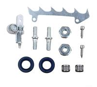 Kit per cani per abbattimento del paraurti della motosega con vite di regolazione della catena, perni e dadi della barra guida, paraolio, frizione e cuscinetti ad aghi del pistone, compatibile con i