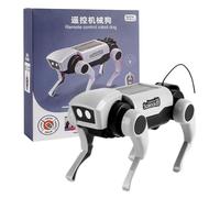 Kit per cani robot - Kit di esperimenti scientifici con giocattoli meccanici, componenti elettronici per l'apprendimento fai-da-te educativo Set di ingegneria edile ABS