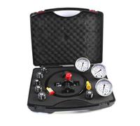 Kit per caricare azoto negli accumulatori idraulici, Kit Test Pressione Idraulica, Strumento Gonfiabile con 3 Manometri (1500PSI /4000PSI/ 6000PSI), 7 Adattatori, Tubo Gas e Blocco Principale