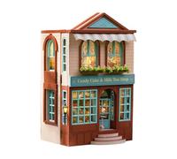 Kit per casa in miniatura, kit fai da te in legno per case delle bambole con luci e mobili, modello puzzle 3D, kit di montaggio per piccole stanze adatto per adolescenti, adulti, decorazioni per le