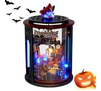 Kit per casa in miniatura, libreria, decorazione per libri, kit per casa in miniatura con luci a LED, facile da montare, per ragazzi, ragazze, donne, amici