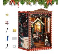 Kit Per Casa In Miniatura | Puzzle 3D In Legno Da Costruire Casetta Natalizia | Sostegni Libri Decorativi Vintage | Per Compleanno Halloween Principianti Appassionati Artigianato Scrivania Libreria