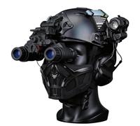 Kit per Casco Tattico FAST 7 in 1, Leggero e Resistente Agli Urti | Kit Casco Airsoft con Cuffia Di Comunicazione, Torcia, Luce di Segnalazione e Scatola Batteria