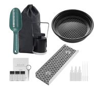 Kit per Cercare l'Oro - Piccoli Strumenti Metallici Portatili - Kit Compatto per Prospezione Ricerca 'Oro,per Cercatori e Minatori, Avventura ed Esplorazione all'Aperto in Laghi, Fiumi e Montagne