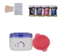 Kit per ceretta Set di cera adatto per pelli sensibili, riscaldatore di cera dura per la depilazione elettrico di fascia alta, set di riscaldatori per cera digitale adatto per viso, corpo, braccia e