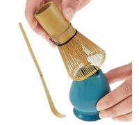 Kit per cerimonia giapponese - Frusta paletta per la preparazione del tè | Set tradizionale per rituale del tè verde per casa, cucina, pratica culturale, espositori regalo collezioni.