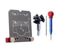 Kit per cerniera per porta, in lega di alluminio resistente, kit con router per cerniera per porta con foro tascabile, per la realizzazione di mobili, lavori di ristrutturazione della cucina