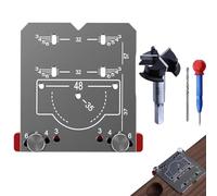 Kit per cerniera per porta, resistente, regolabile, preciso, guida per trapano con cerniera nascosta da 35 mm, per la realizzazione di mobili, lavori di ristrutturazione della cucina, riparazione di