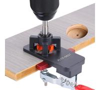 Kit per cerniere da 35 mm per armadi con telaio frontale, strumento di localizzazione per margini regolabile da 3/4/5/6 mm, con apertura foro da 35 mm, punte da trapano da 2,5 mm e chiave inglese