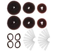 Kit per Chignon Hair Donut Bun Makers 2 Set Plastico e Stoffa