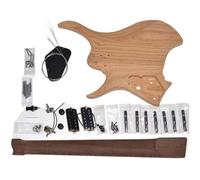 Kit Per Chitarra Fai Kit Chitarra Elettrica Senza Paletta Fai Da Te 7 Stings Corpo In Frassino, Manico In Acero E Wenge 24 Tasti(Wenge)