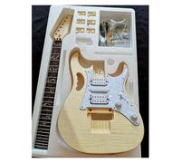 Kit Per Chitarra Fai Kit Di Produzione Per Chitarra Elettrica Double Rocker Tiger Maple Basswood Corpo In Legno Massello(A5)