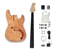kit per chitarra incompiuto Con Tutti Gli Accessori Manico In Acero 21 Tasti Basso Elettrico Chitarra Elettrica Semilavorata Set Fai Da Te (Color : 01)