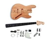 Kit per Chitarra incompiuto Corpo del Basso Elettrico a 21 Tasti con Tutti Gli Accessori Basso Elettrico Progetto incompiuto Parti di Chitarra Fai-da-Te