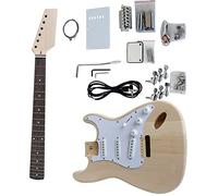 Kit per Chitarra incompiuto Kit Chitarra Elettrica Incompiuta Fai-da-Te da 38 Pollici Chitarra per Strumenti Musicali con Corpo in Tiglio con Tutti Gli Accessori (Color : 02)