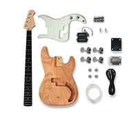 kit per chitarra incompiuto Per Kit Basso Elettrico For PB 21 Tasti Manico In Acero Non Rifinito Corpo In Legno Di Okume Con Tutte Le Parti
