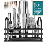 Kit per cocktail professionale, kit da barista mixology, set da 14 pezzi, accessori per bar Martini Home, accessori per barista e bar, 35 biglietti di ricetta, set regalo (shaker Boston da 800 ml,