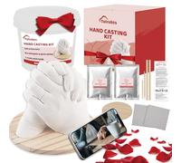 Kit per colata a mano Tolrobts per coppie, kit di stampaggio 3D per mani per adulti, kit di stampi per mani ricordo con tutti gli accessori ideali per coppie, famiglia, amici, regali di nozze