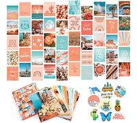 Kit per collage estetico da parete, set da 100 pezzi, 20,3 x 25,4 cm, decorazione per la stanza per ragazze adolescenti, stampa artistica da parete color foglia di tè, collezione di foto per