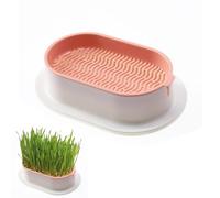 Kit per coltivazione idroponica per erba gatta (semi non inclusi), erba gatta e germogli di grano con vassoio per piantare vivai, senza suolo, per interni, gatti, cani, animali domestici, digestione