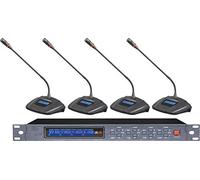 Kit per conferenze wireless UHF con 4 microfoni da tavolo - KARMA SET 8042