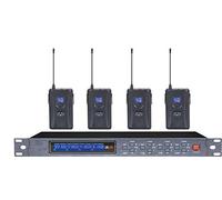 Kit per conferenze wireless UHF con 4 microfoni portatitili - KARMA SET 8042LAV