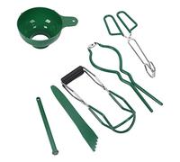 Kit per conservazione in barattoli da 6 pezzi, set di accessori in acciaio inox per la conservazione, comprensivo di imbuto, pinza, schiaccia-bolle, chiave per barattoli,