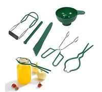 Kit per Conserve 6Pcs, Kit di Forniture per Conserve Verdi il Set per La Preparazione della Marmellata Include Imbuto per Conserve, Pinza per Inscatolamento, Popper per Bolle, Sollevatore per Barattol