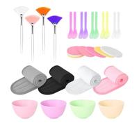 Kit per Copertura Viso 37 Pezzi Spatola in Silicone Riutilizzabile