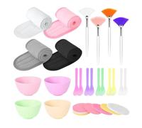 Kit per Copertura Viso 37 Pezzi Spazzole in Silicone Riutilizzabili