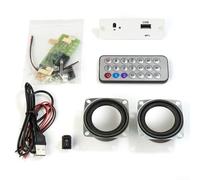 Kit per costruire il proprio altoparlante con bordo in PU, diaframma nero argento e componenti di montaggio in acrilico (B)