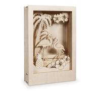 Kit Per Costruzione IN Legno 3D Flamingo 10-tlg. Natura Lxaxp 200x67x300mm Nuovo
