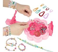 Kit per Creare Braccialetti per Bambina,Strumento Fai da Te per Creare Cordoncini,Kit Giocattoli per Intrecciare Fili - Ideale per Compleanno Festa dei Bambini Ringraziamento Casa Viaggio Attività Dop