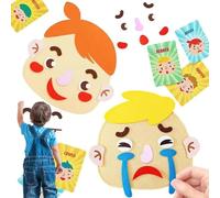 Kit Per Creare Emoticon - Giocattolo Per L'apprendimento Socio-emotivo Da 20 Cm, Gioco In Feltro Multigiocatore | Divertente Set Interattivo Per Attività Di Sviluppo Di Parcheggi Per Auto All'aperto,