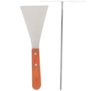 Kit per Crepes in Acciaio Inox, Spalmatore per Impasti | Strumento Argentato Resistente alla Ruggine, per Crepes, Omelette e Uso Rapido in Cucina
