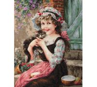 Kit per cucire punto croce Little Kitten