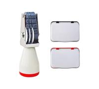 Kit per Datare le Uova, Timbro con Data da 4 mm, 2 Tamponi di Inchiostro Rosso e Nero (Bianco)