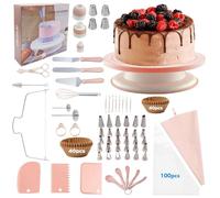 Kit per Decorare Torte per Principianti | Attrezzo per Cupcake da Festa | Set per Torte,Per Principianti Genitori Hobbyisti Compleanni Raduni Familiari Feste Matrimonio Attività Scolastiche Eventi Ric