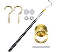 Kit per di estrazione della scala - Kit a scomparsa per soffitta | Gancio per porta a scomparsa | Parte del per scale | Set di ganci in metallo per soffitta per corde per casa,