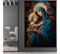 Kit per diamond painting 5D fai da te, Vergine Maria religiosa Diamond arte Painting Immagini secondo i numeri, DIY Ricamo a punto croce diamante painting, Regalo per Decorazione Casa 40x50cm