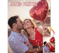 Kit per diamond painting 5D personalizzato per adulti, arte diamantata personalizzata, per creare la propria pittura a mosaico fai da te con diamanti, pittura a diamante fai da te, con punta
