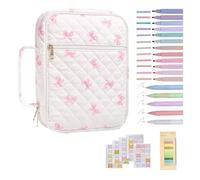 Kit per diario | Strumenti per l'apprendimento religioso cristiano - con custodia, 12 evidenziatori colorati, 5 penne, 75 segnalibri, 200 etichette per appunti religiosi, per preghiera, scuola