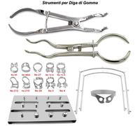 Kit per Diga Dentale Pinza per Uncini Morsetti Brewer Ivory Telaio Endodonzia CE