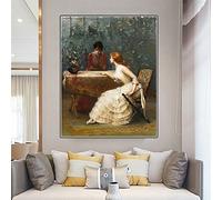 Kit per dipingere con i numeri, per adulti, Edouard Bisson, Question to The Cards, 1889, kit per pittura a olio con numeri, per decorazione della casa, regali