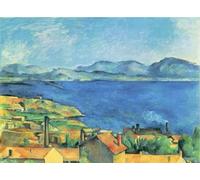 Kit per dipingere con i numeri, per adulti, Paul Cezanne, vista della baia di Marsiglia da Estek, kit per pittura a olio con numeri, per decorazione della casa, regali