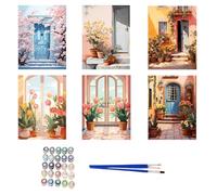 Kit per dipingere con i numeri per cani, tela numerata da colorare per cuccioli, confezione da 6 | con i numeri, artigianato artistico, ragazze, amanti degli animali, donne